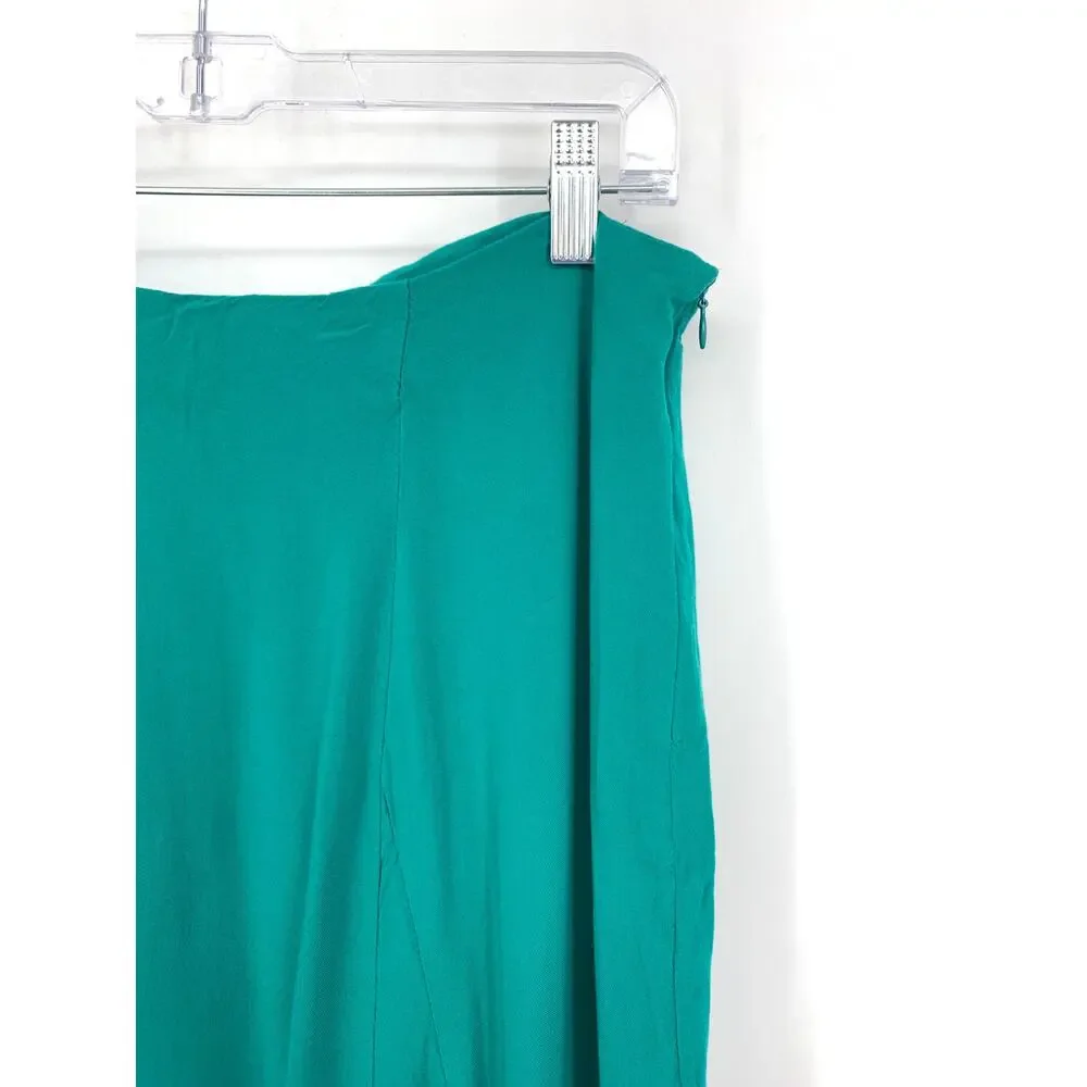 Y2K WDNY Maxi Skirt Women's Size Medium Teal Fairycore Pleated Hem